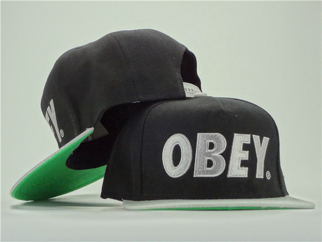 Obey Black Snapback Hat ZY 0701